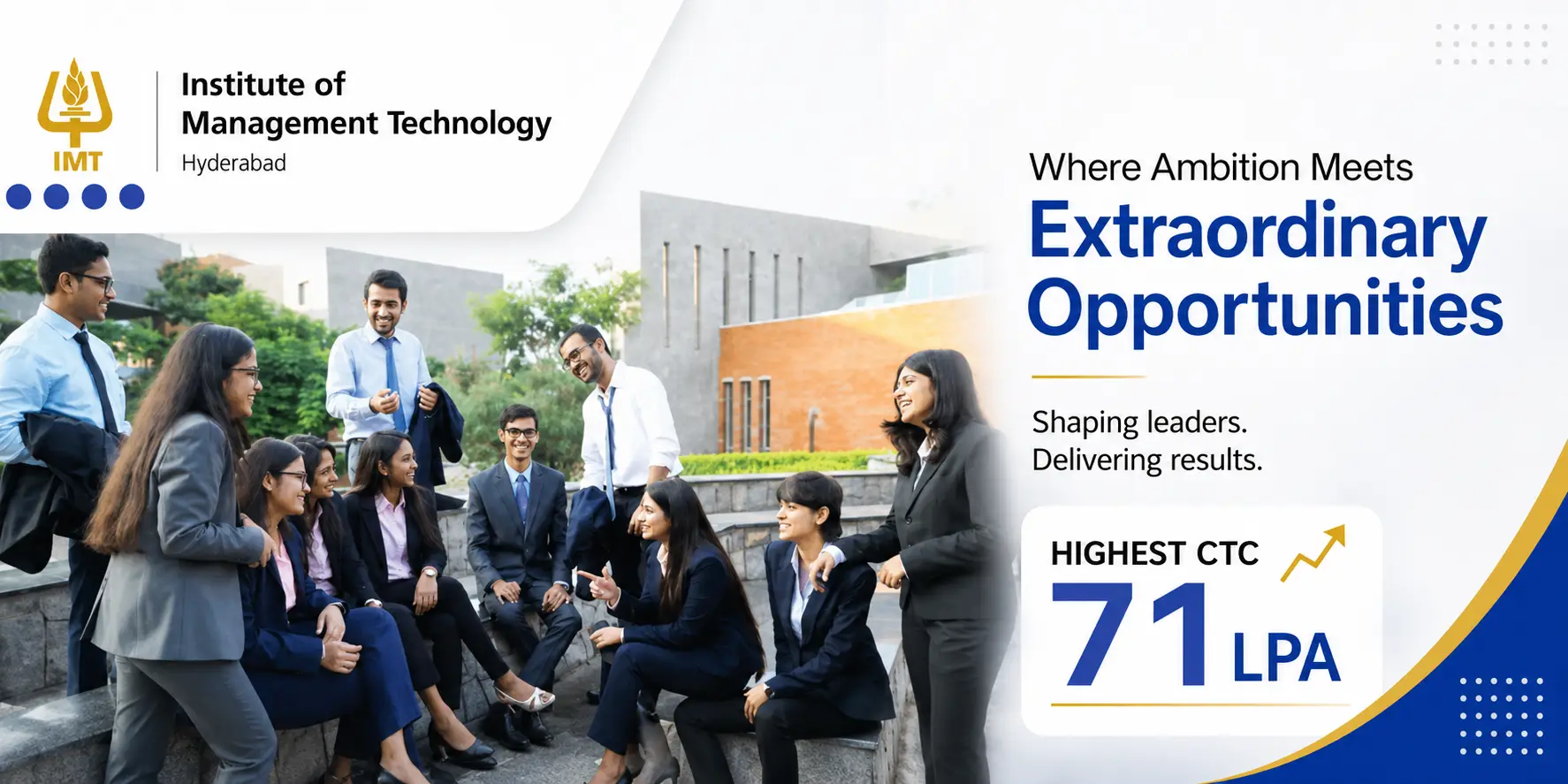 IMT Hyderabad Placement Report 2025 — Batch 2023-25 highest and average CTC