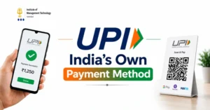 A customer making a UPI payment using a QR code at a small Indian shop.