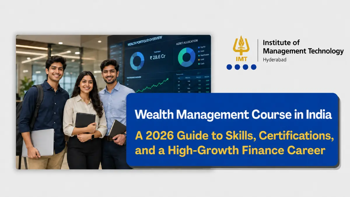Students learning portfolio management and financial planning in a wealth management course at IMT Hyderabad