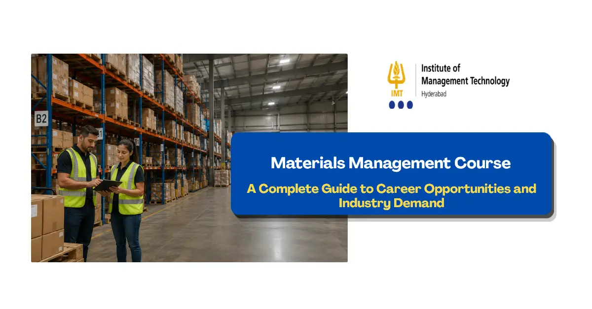 Students learning inventory and procurement concepts in a Materials Management course classroom in India